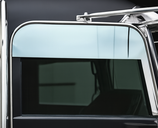 Peterbilt 379/386/388/389 8" Munster Chop Top w/ Deflector (Cab Mounted Mirror)