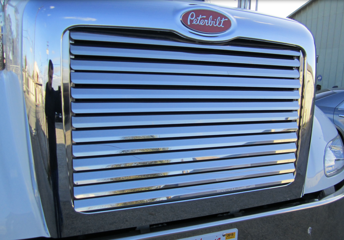 Peterbilt 384 Hood Grill 13 Louvers (35.375) - Grill Surround NOT included.