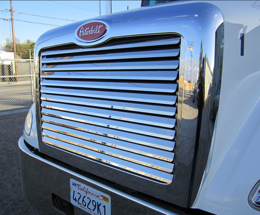 Peterbilt 384 Hood Grill 13 Louvers (35.375) - Grill Surround NOT included.