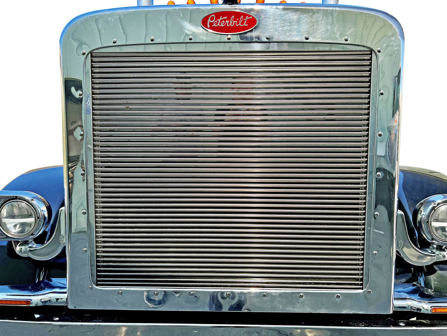 Peterbilt 388/389 Hood Grill w/46 Horizontal Billet (39.25 x 2)