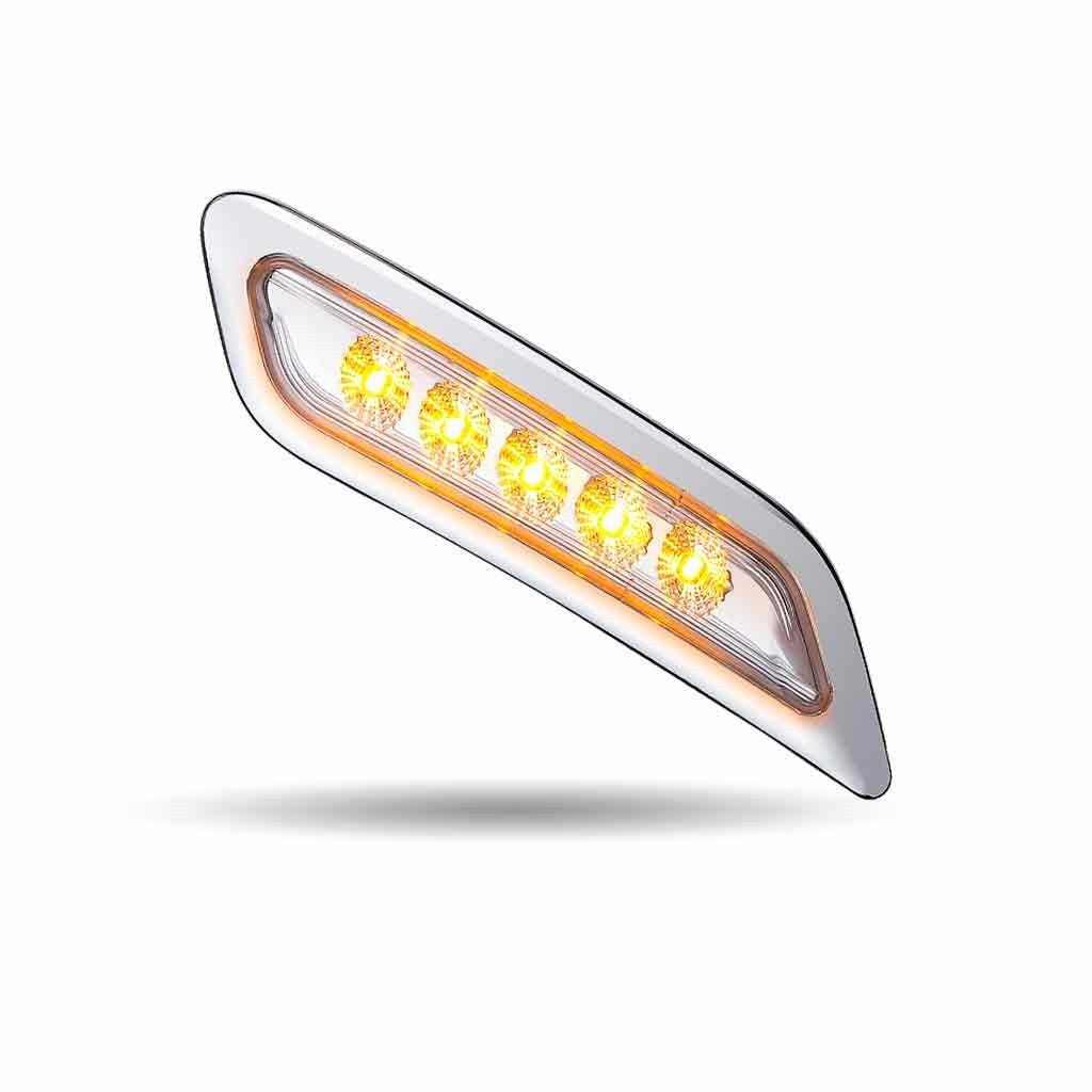 Peterbilt 579, 587 & 567 LED Door Lights. Clear/Amber. Passenger