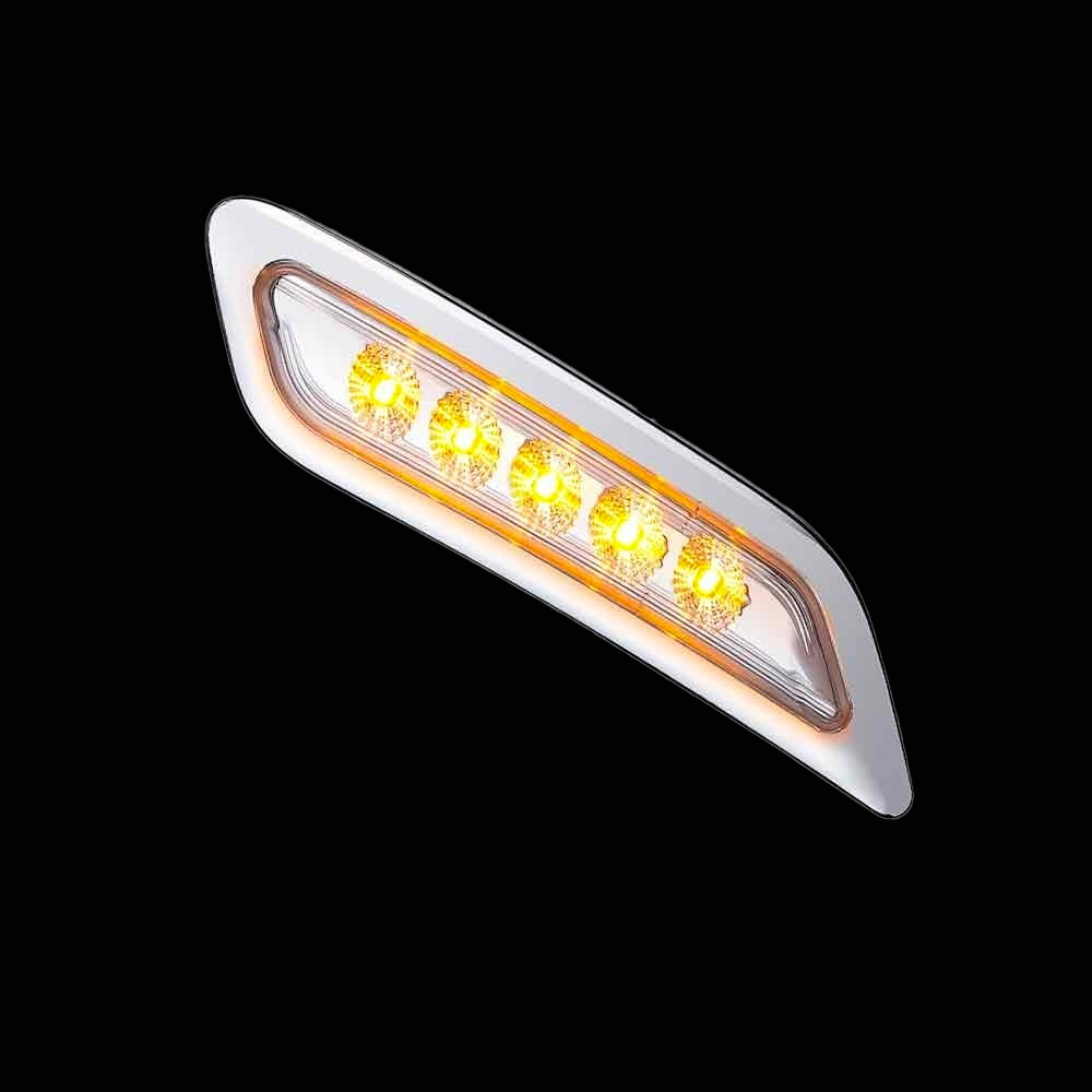 Peterbilt 579, 587 & 567 LED Door Lights. Clear/Amber. Passenger