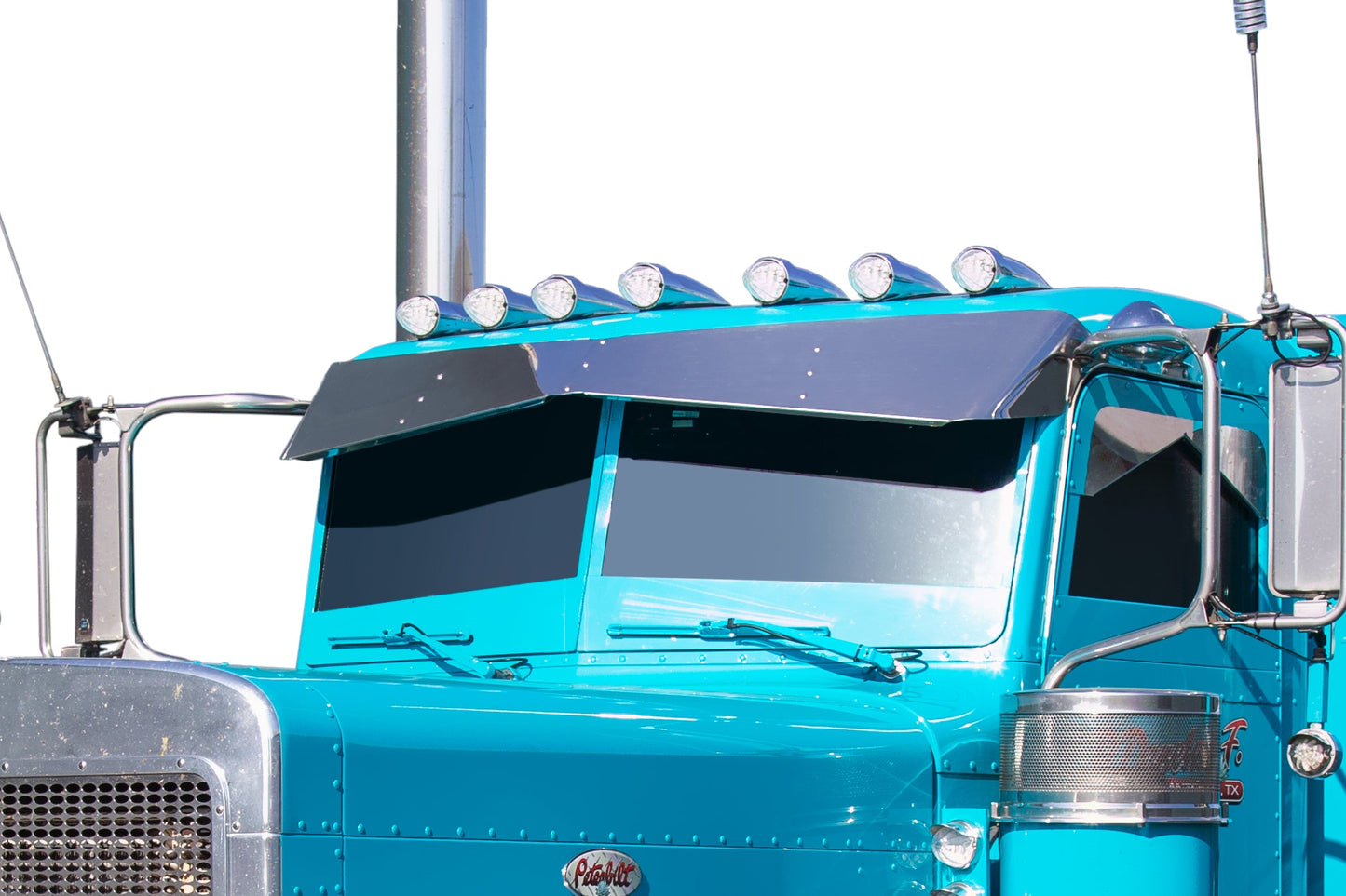 Peterbilt All St. Cab 13"x 8" Bowtie Visor