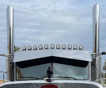 Peterbilt All St. Cab 13"x 9" Blind Mount Bowtie Visor