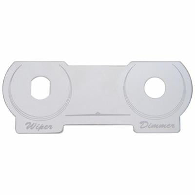Peterbilt Stainless Switch Plate - Dimmer & Wiper