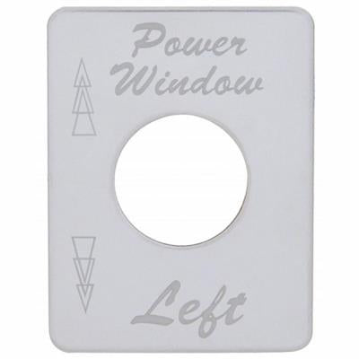 Peterbilt Stainless Switch Plate - Power Window (Left)
