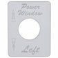 Peterbilt Stainless Switch Plate - Power Window (Left)