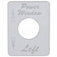 Peterbilt Stainless Switch Plate - Power Window (Left)