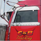 Peterbilt Top Of Door Trim 6 (Chop Top Look) Door Mounted Mirror Brackets