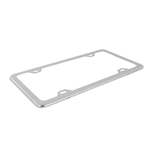 Plain 4 Holes License Plate Frames Chrome Plated