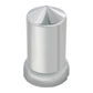 Pointed Chrome Plastic Nut Cover W/Flange, 33M/M , Each Push-on