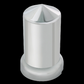 Pointed Chrome Plastic Nut Cover W/Flange, 33M/M ,Each Push-on