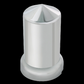 Pointed Chrome Plastic Nut Cover W/Flange, 33M/M , Each Push-on