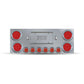 Rear Center Panel with 4 Inch and 2 Inch LEDs Red/Red - Stainless Steel
