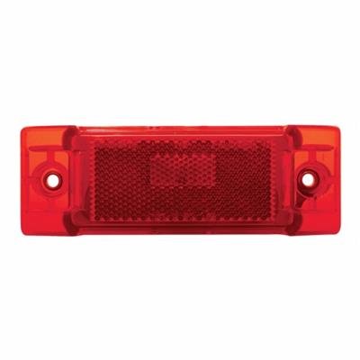 Rectangular Clearance/Marker Light W/ Reflex Lens - Red