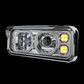 Rectangular Halo LED Projector Headlight Assembly-Driver Side. Freightliner classic, kenworth, peterbilt, western star