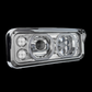 Rectangular Halo LED Projector Headlight Assembly-Passenger SIde. Freightliner classic, kenworth, peterbilt, western star