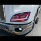 Red Housing Dragon Eye Headlight With LED Turn Signal and Day Light Bar (Driver Side ) fits Peterbilt 579 & 587