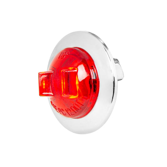 Red/ Red 3/4″Dia. Mini Wide Angle LED Dual Function Sealed Light With Chrome Plastic Bezel