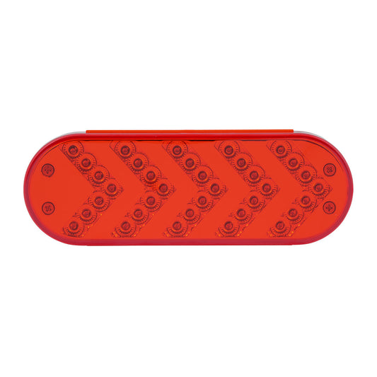 Red/Red Oval Sequential Arrow Mid-Turn Spyder LED Light.