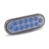 Red Stop, Turn & Tail to Blue Auxiliary LED Dual Oval Light (12 Diodes)