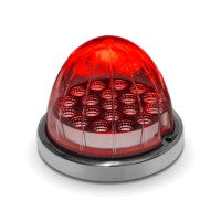 Red Turn Signal & Marker to Green Auxiliary LED Watermelon Light with Reflector Cup & Locking Ring (19 Diodes)