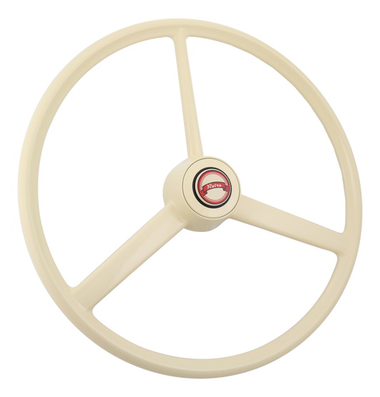 Retro Bone - 20" Painted Polyurethane Rim, 3-Spoke Steering Wheel, Retro Ring, Retro Horn Button