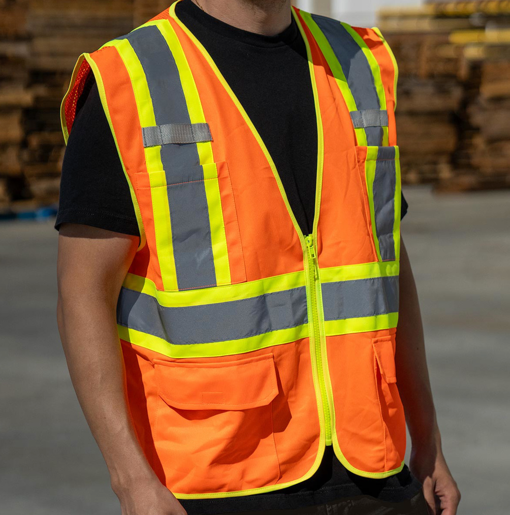 Riggear High Visibility Reflective Orange Safety Vest