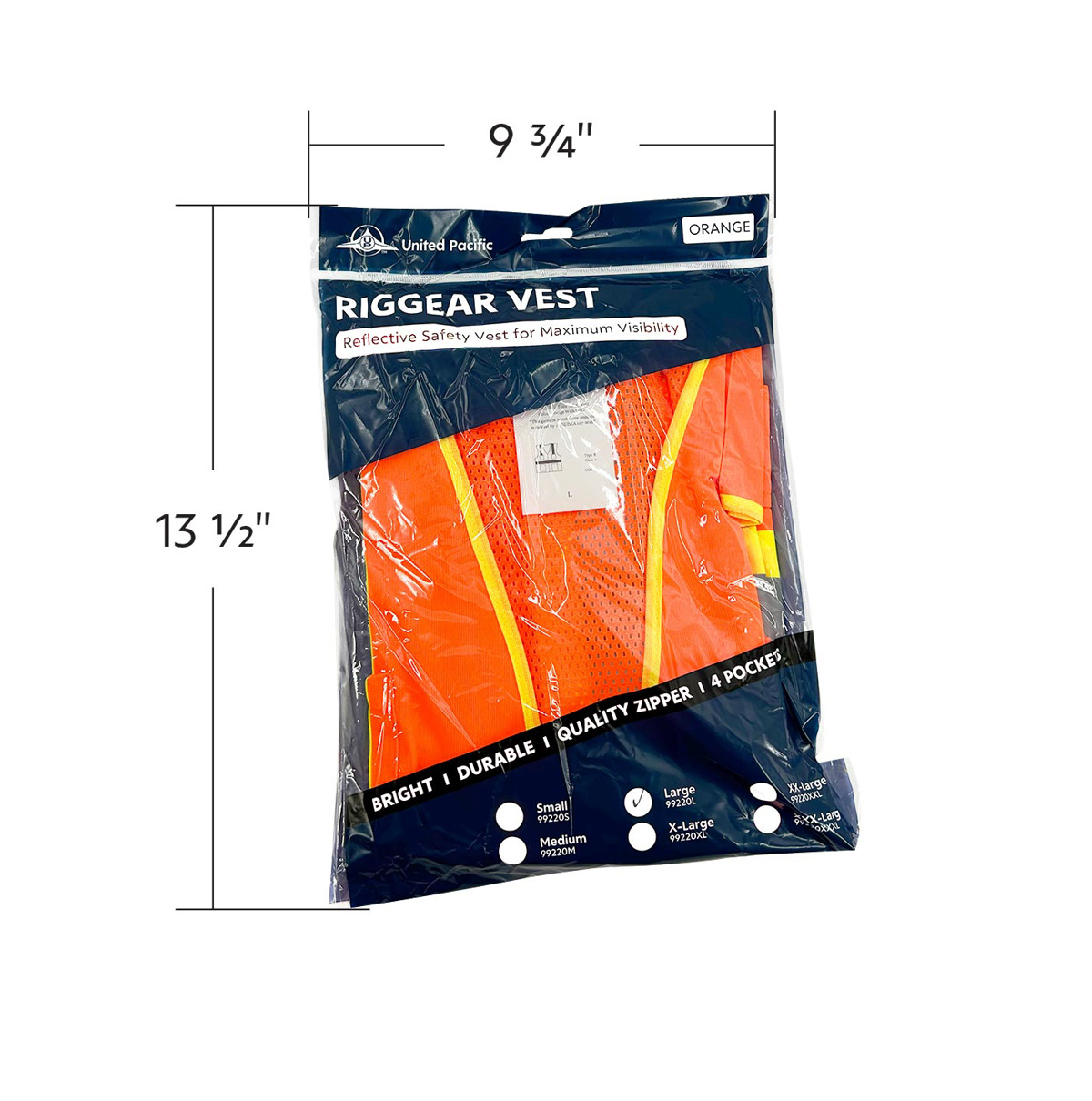 Riggear High Visibility Reflective Orange Safety Vest