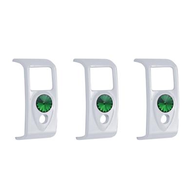 Rocker Switch Cover w/ Green Diamond For 2006 + Kenworth (3-pack)