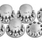 Round Axle Cover Complete Kit With 33mm Lug Nut Covers