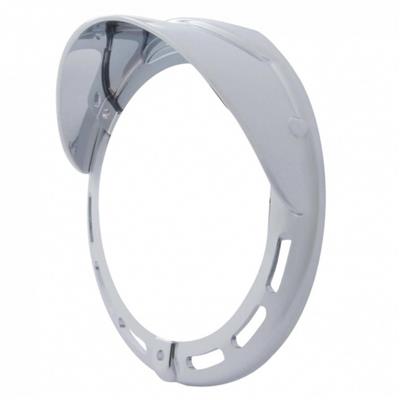 Round Turn Signal Light Bezel - Visor On Bottom