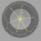 Rubber Accessory Spider/Star Bungee Adjuster For Snow Chain - (Pair).