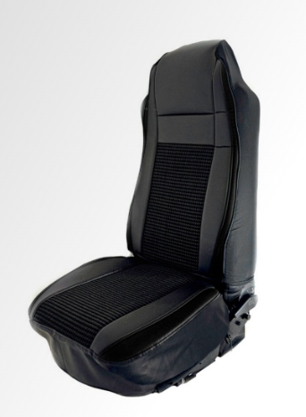 Seat Cover Leatherette & Fabric (Black)