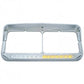 Sequential LED Dual Headlight Bezel w/ Visor (Driver) - Amber LED/Clear