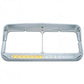 Sequential LED Dual Headlight Bezel w/ Visor (Passenger) - Amber LED/Clear Lens