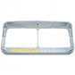 Sequential LED Dual Headlight Bezel w/ Visor (Passenger) - Amber LED/Clear Lens