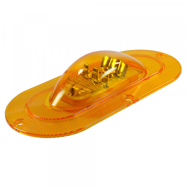 Signal Lighting. SuperNova® Oval LED Side Turn Marker Lights.  Integrated Flange Mount, Male Pin. Amber