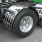 Single Axle Fenders 80" 4 Ribbed W/ Beaded Edge - Stainless Steel 16 Ga.