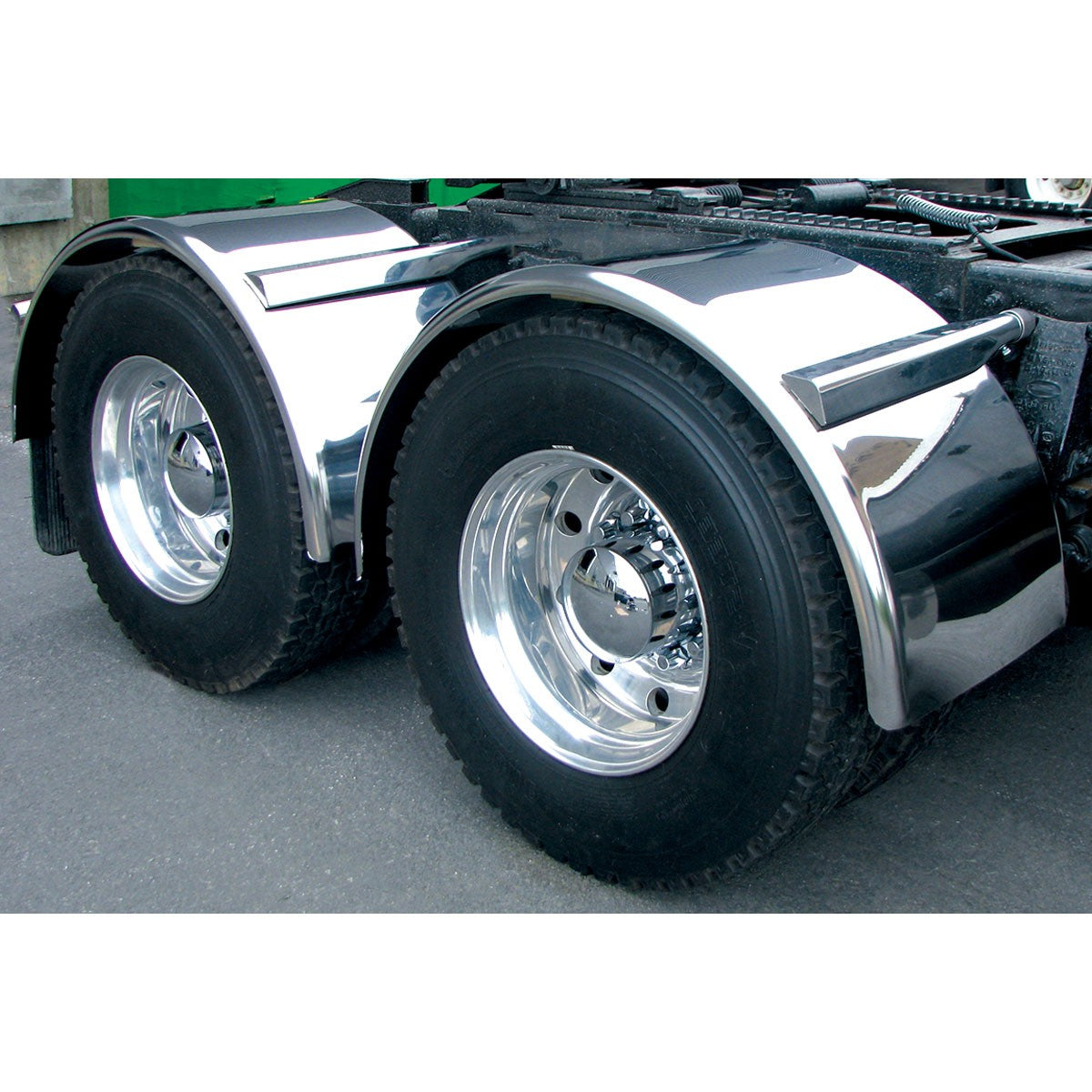 Single Axle Fenders 80" W/ Rolled Edge 16 Ga. Stainless Steel (Pair)