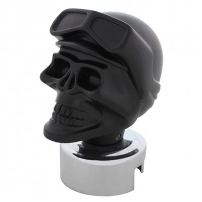 Skull Biker Gearshift Knob With 13/15/18 Speed Adapter - Black