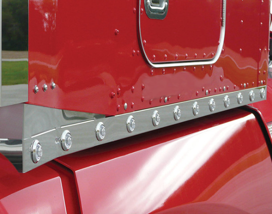 Sleeper Panel Kenworth 86" Studio + Extensions w/ Button Light Holes (28) (2008-2010) Fits Dual Stacks