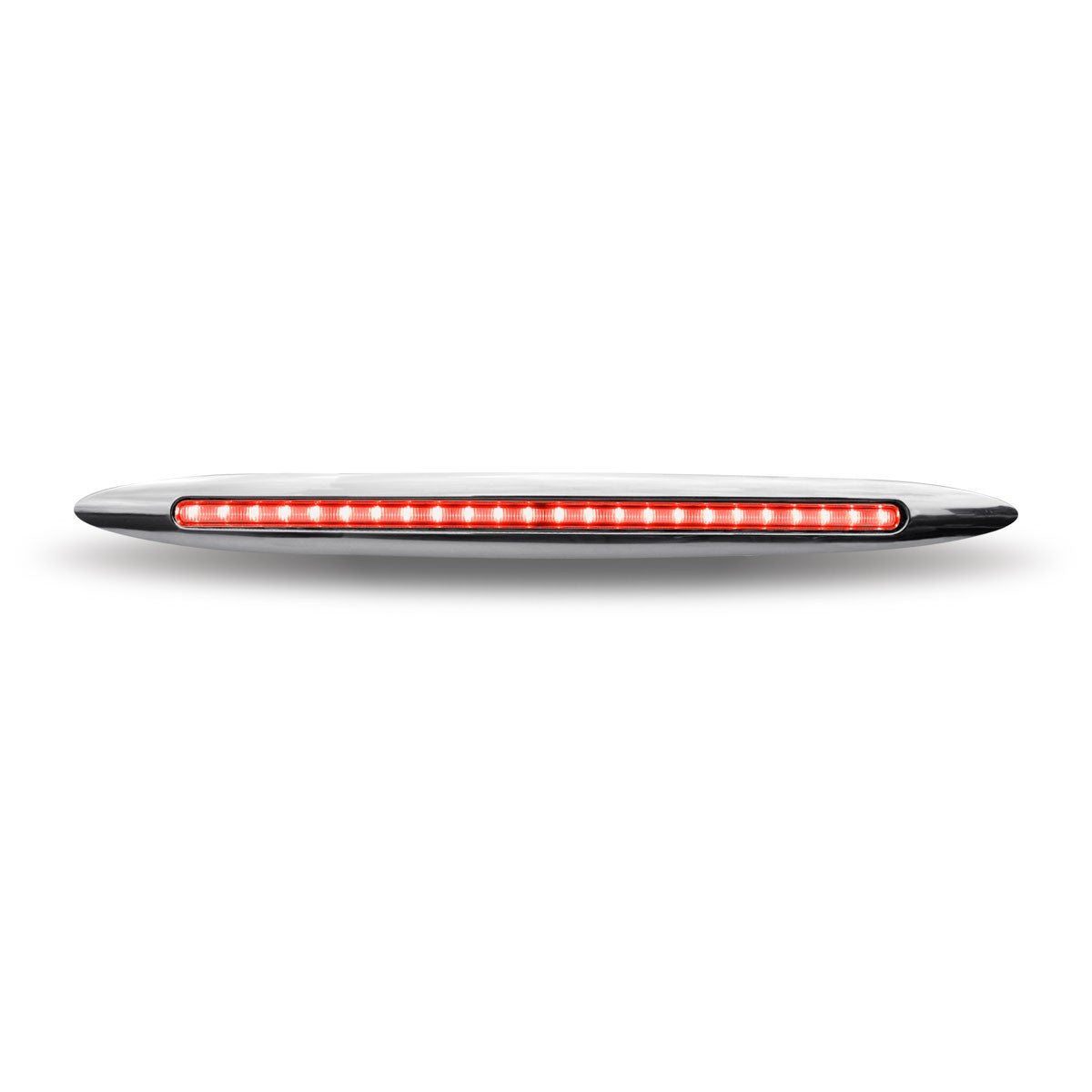 Slim Marker 17" Flatline Clear Red LED