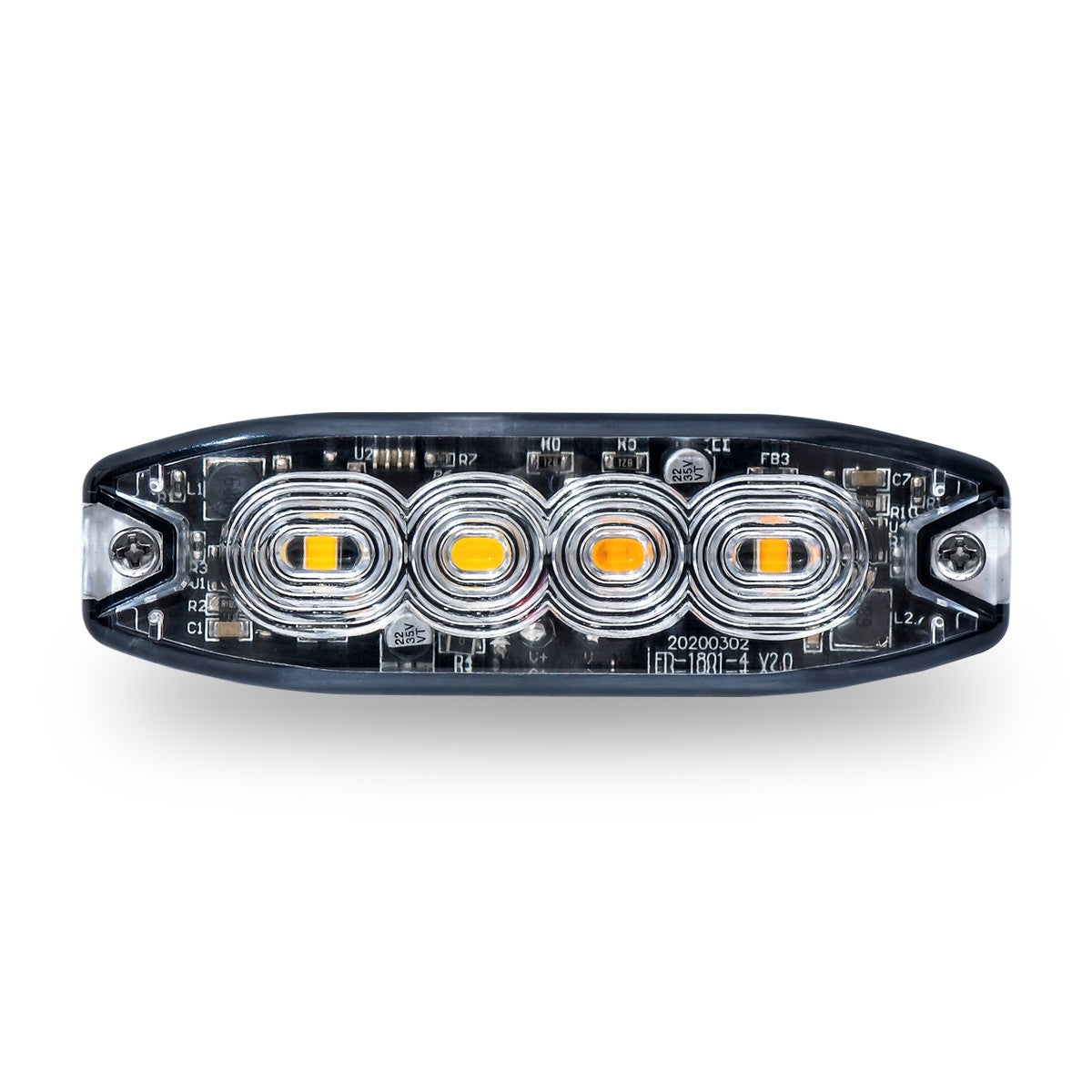 Split Color Class 1 Directional LED Super Slim Surface Mount Strobe Light with "L" Bracket (36 Flash Patterns)