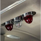 SS-1022 - Stainless Freightliner Cascadia 2008 - 2018 Sleeper Interior (Bunk) Oval Light Plate Only (OE Holes) (Lights not included)