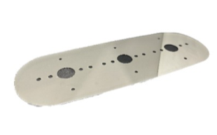 Stainless Freightliner Cascadia 2008 - 2018 Sleeper Interior (Bunk) Oval Light Plate Only (OE Holes) (Lights not included)