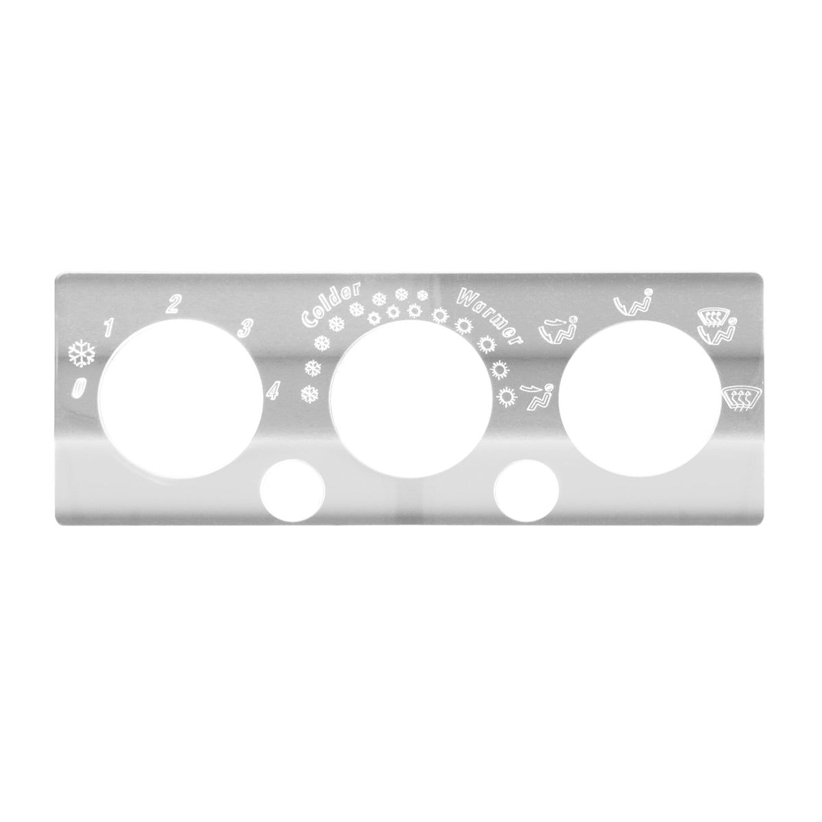 Stainless Steel 3 Switch AC/Heater Control Plate for International
