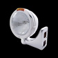 Stainless Steel Classic Headlight 6014 Bulb & Turn Signal - Amber Lens
