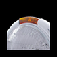 Stainless Steel Classic Headlight 6014 Bulb & Turn Signal - Amber Lens