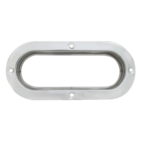 Stainless Steel Flange Mount Bezel For Oval Sealed Light